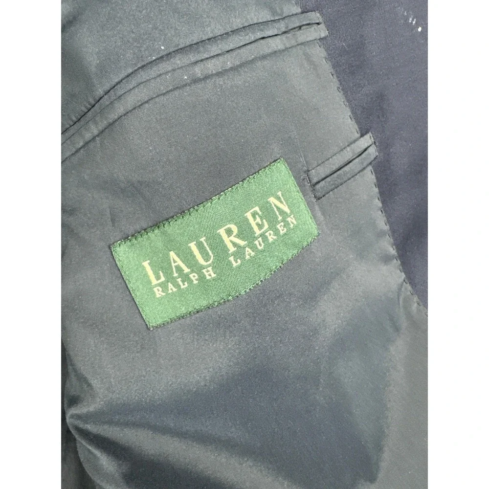 Lauren Ralph Lauren Men Navy Blue Blazer Gold Crest Buttons Sport Suit‎ Jacket
